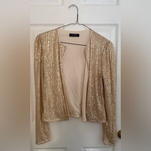 ChicMe Gold Sequin Blazer
